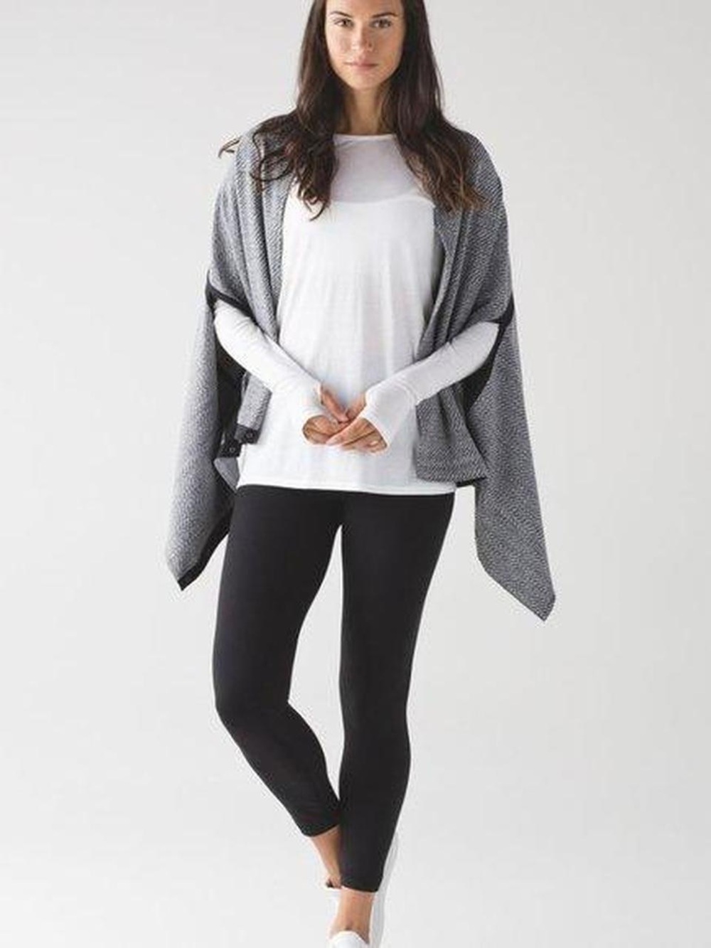 lululemon athletica convertible Grey Knit Scarf:Wrap/ Shawl